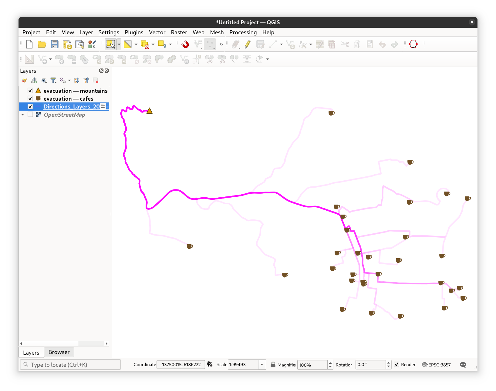 The unobstructed qualitative centrality map