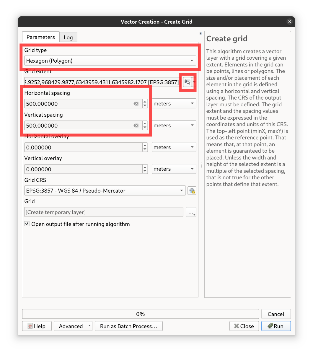 The create-grid tool