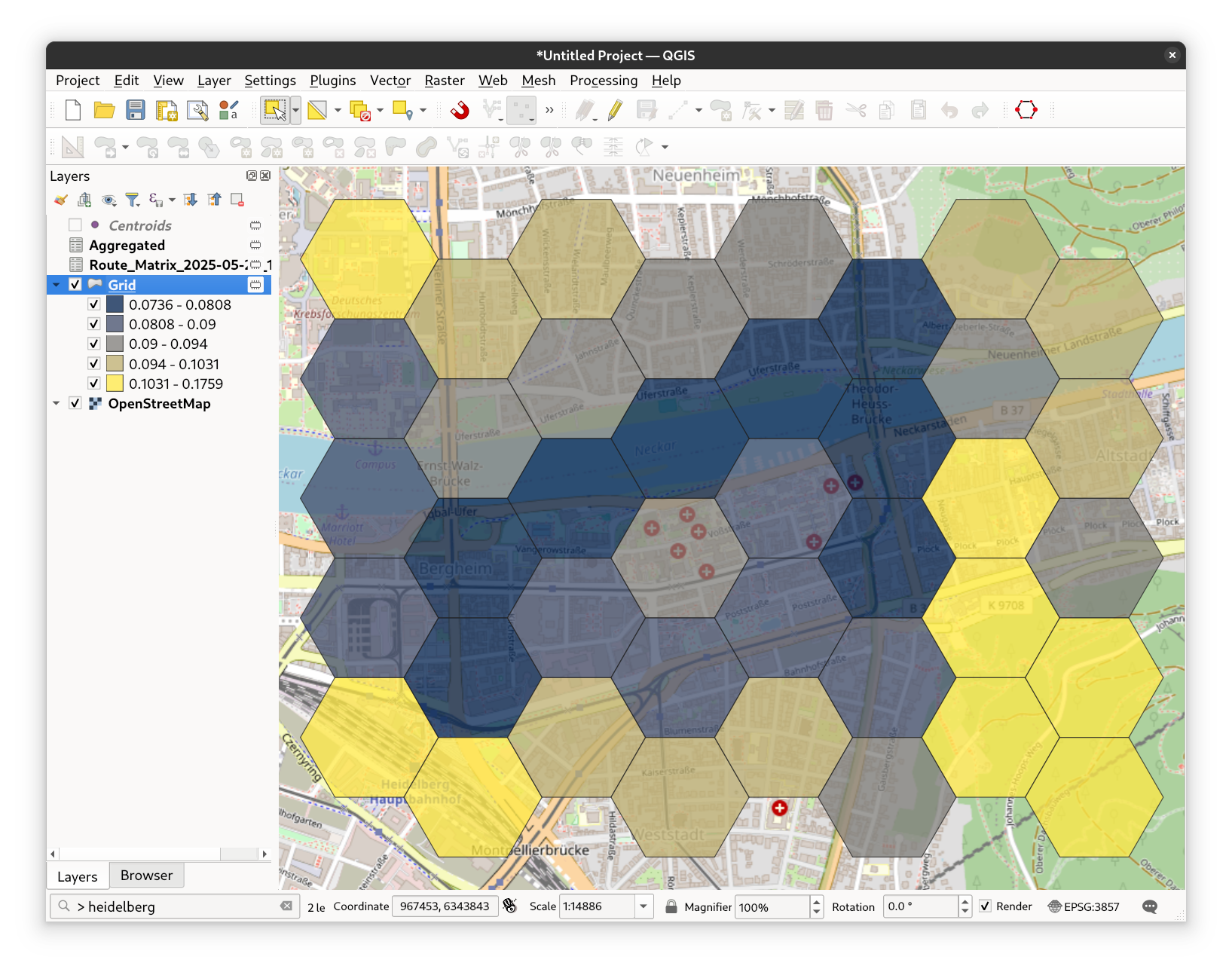 The resulting styled layer